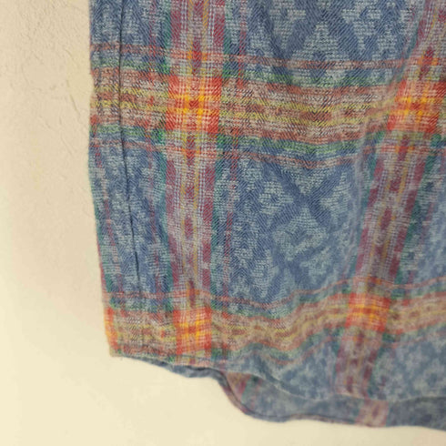 THINK PINK シンクピンク 90s コットン 刺繍 チェック 長袖 ボタンダウンシャツ メンズ 0