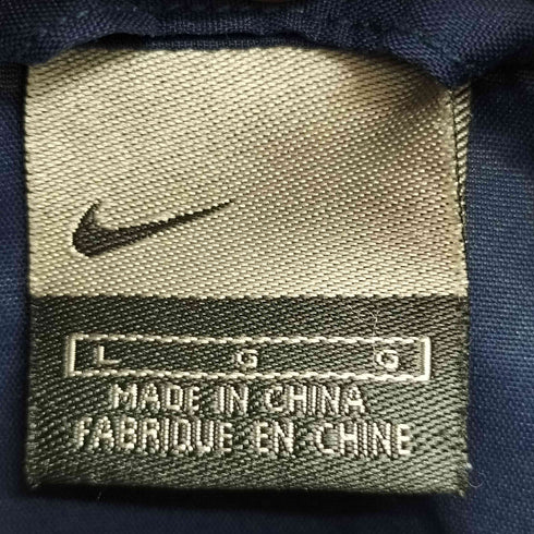 ナイキ NIKE 00S グレータグ サイドライン スウッシュ刺繍 ジップアップ ナイロン ジャケット メンズ import:L