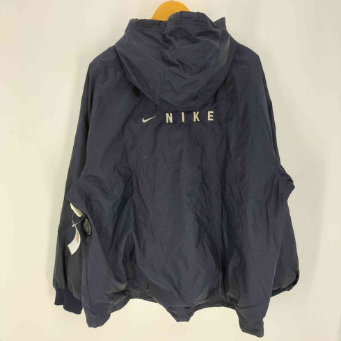 ナイキ NIKE 90S 白タグ スウッシュ刺繍 ジップアップ フーデッド ナイロン ジャケット メンズ import:L