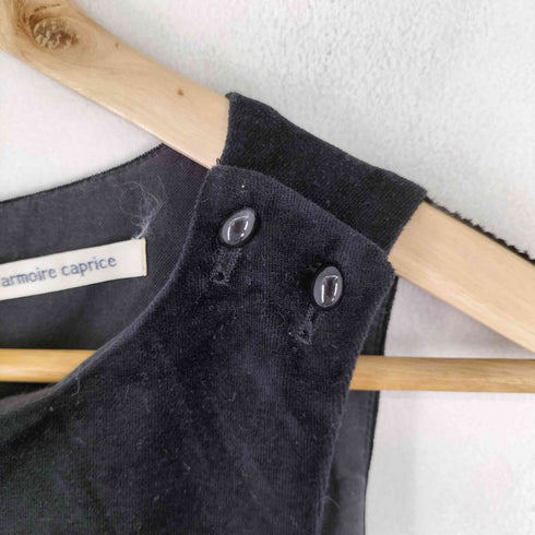 armoire caprice ベロア フラワーモチーフ ノースリーブ ワンピース レディース JPN:38
