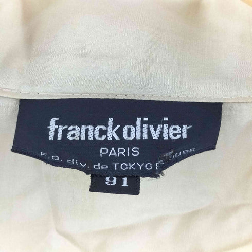 franck olivier 80s シルク100 オープンカラー 長袖 ブラウス レディース 91