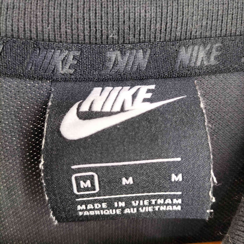 ナイキ NIKE コットン スウォッシュロゴ 鹿の子 半袖 ポロシャツ メンズ M