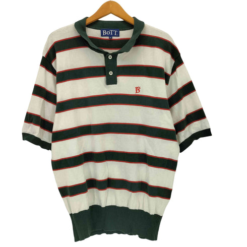 ボット BOTT Border S/SL Knit ボーダー半袖ポロニット メンズ JPN:XL