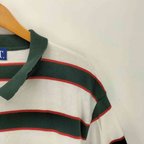 ボット BOTT Border S/SL Knit ボーダー半袖ポロニット メンズ JPN:XL