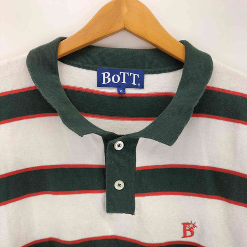 ボット BOTT Border S/SL Knit ボーダー半袖ポロニット メンズ JPN:XL
