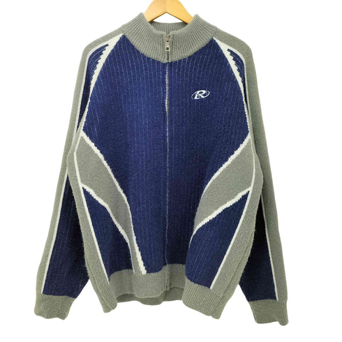 ストライプ シャギー ドライバーズ ニット メンズ import:L