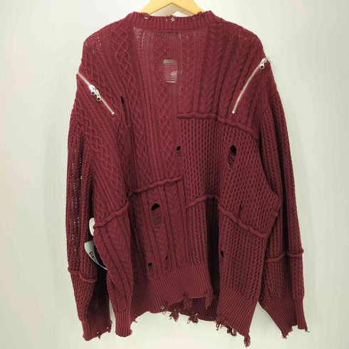 ハレ HARE 25AW BIGダメージZIPカーディガン メンズ FREE