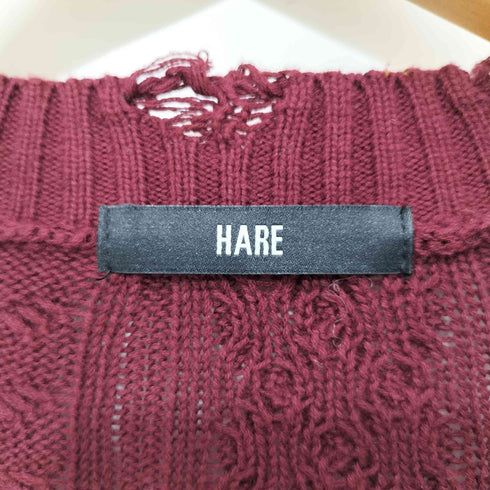 ハレ HARE 25AW BIGダメージZIPカーディガン メンズ FREE