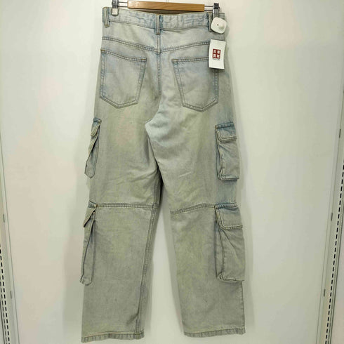 ザラ ZARA ダメージ加工 ワイド カーゴ デニム メンズ 36