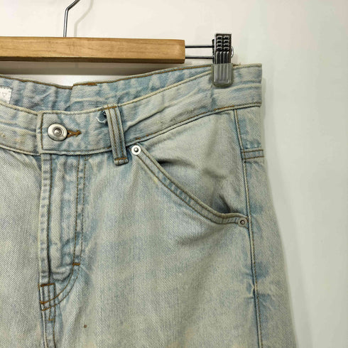 ザラ ZARA ダメージ加工 ワイド カーゴ デニム メンズ 36