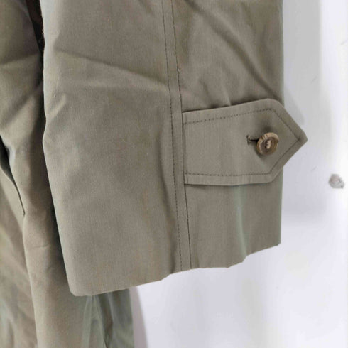 バーバリーズ BURBERRYS 80s MADE IN ENGLAND 裏地ノバチェック 比翼 ステンカラーコート 玉虫 玉蟲 メンズ 48 SHORT