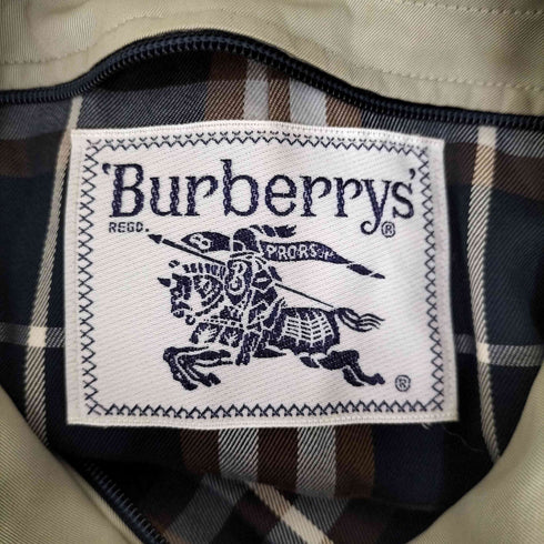 バーバリーズ BURBERRYS 90s 裏地チェック 比翼 ステンカラーコート レディース 95 9AR