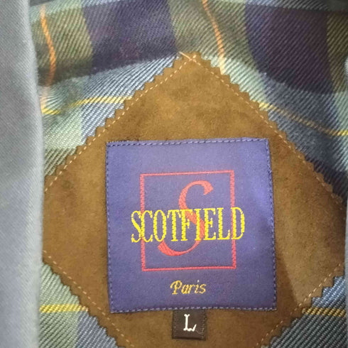SCOTFIELD 裏地チェック ステンカラー コート メンズ JPN:L