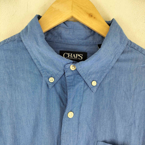 チャップス CHAPS STRETCH EASY CARE ワンポイント刺繍 ロングスリーブ BDシャツ メンズ import:L