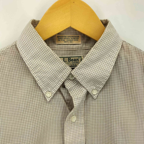 エルエルビーン L.L.Bean 80S USA製 コットンポリボタンダウンチェックシャツ メンズ 15 1/2-33
