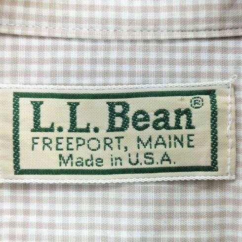 エルエルビーン L.L.Bean 80S USA製 コットンポリボタンダウンチェックシャツ メンズ 15 1/2-33