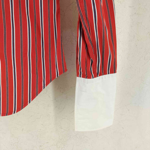 ラルフローレン RALPH LAUREN 90s ポリゾンタルカラー 長袖 ストライプ ドレスシャツ メンズ