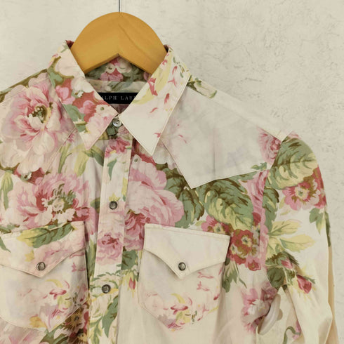 ラルフローレン RALPH LAUREN ボタニカル柄 スナップボタン ウエスタンシャツ レディース