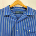 ポロバイラルフローレン Polo by RALPH LAUREN 90~00S オープンカラー長袖ストライプシャツ メンズ import:L