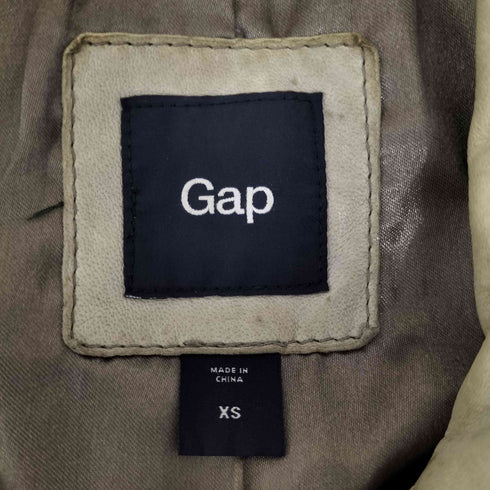 ギャップ Gap 00s LAMB LEATHER ラムレザー 変形 ライダースジャケット レディース XS