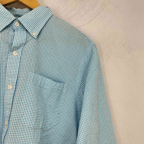エルエルビーン L.L.Bean シアサッカー ギンガムチェック 長袖シャツ メンズ import:M