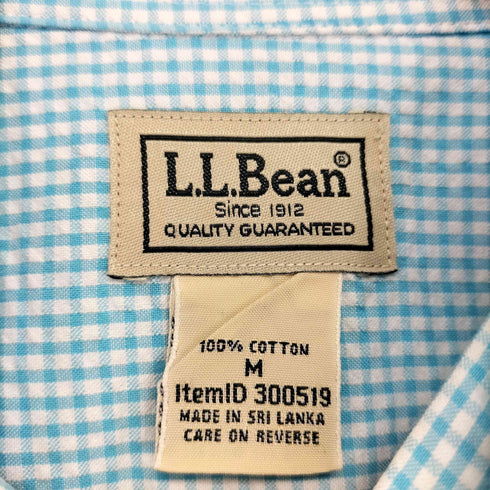 エルエルビーン L.L.Bean シアサッカー ギンガムチェック 長袖シャツ メンズ import:M