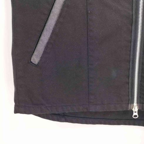 モルガンオム MORGAN HOMME 00s 異素材切替 ダメージ加工 ダブルジップアップ ジャケット メンズ import:L