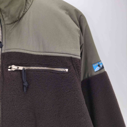 ケープハイツ cape HEIGHTS 90S USA製 ナイロン 切替 ジップアップ フリース ジャケット メンズ import:M