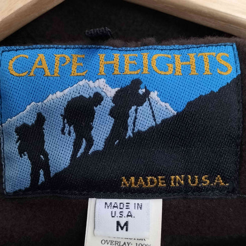 ケープハイツ cape HEIGHTS 90S USA製 ナイロン 切替 ジップアップ フリース ジャケット メンズ import:M
