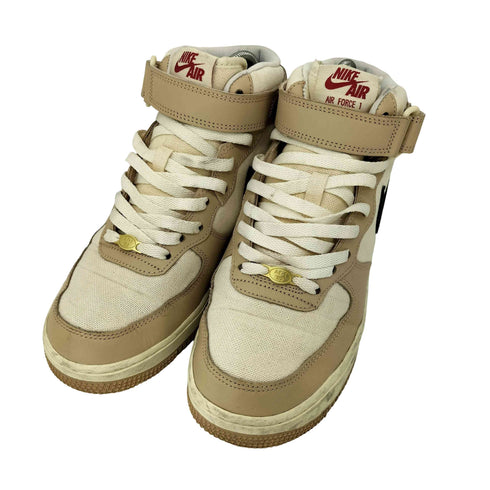 ナイキ NIKE AIR FORCE 1 MID '07 LX SHIMMER/BLACK-PALE IVORY-COCONUT MILK エアフォース 居酒屋 メンズ JPN:26