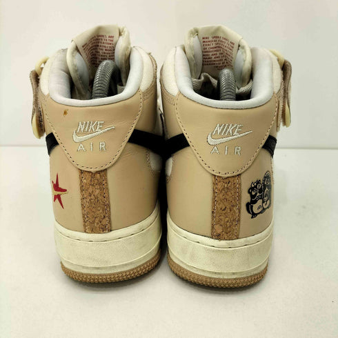 ナイキ NIKE AIR FORCE 1 MID '07 LX SHIMMER/BLACK-PALE IVORY-COCONUT MILK エアフォース 居酒屋 メンズ JPN:26
