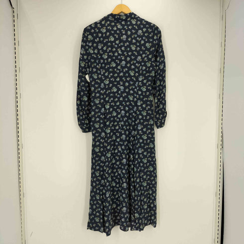 ローラアシュレイ LAURA ASHLEY レーヨン100% 花柄 プリーツ シャツ L/S ワンピース レディース JPN:9号