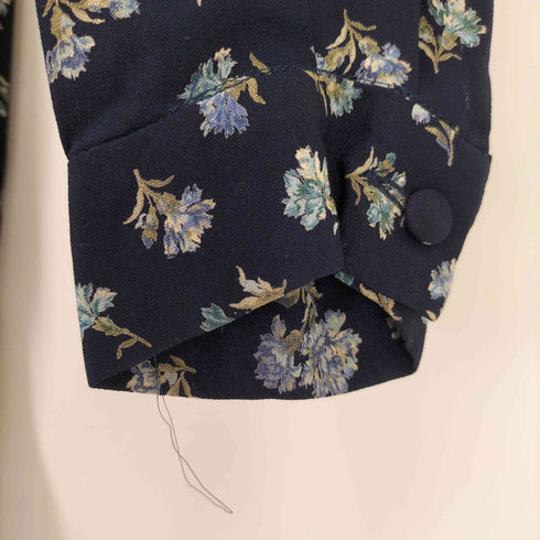 ローラアシュレイ LAURA ASHLEY レーヨン100% 花柄 プリーツ シャツ L/S ワンピース レディース JPN:9号