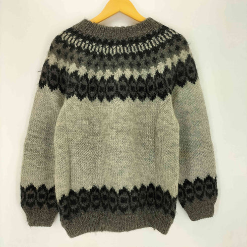 80s Squirrels Yarns イングランド製 ノルディック柄 ハンドウールニットセーター メンズ import:L