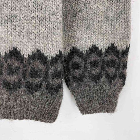 80s Squirrels Yarns イングランド製 ノルディック柄 ハンドウールニットセーター メンズ import:L