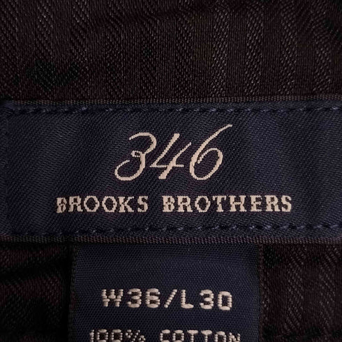 ブルックスブラザーズ 346 BROOKS BROTHERS 香港製 コットンツイル 2タックパンツ メンズ W36/L30