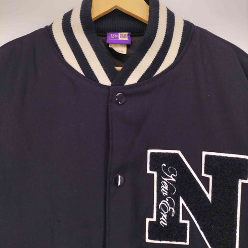 ニューエラ NEW ERA 裏地キルティング 羊革 シープレザー ワッペン スタジャン バーシティジャケット メンズ 2XL