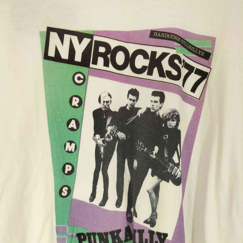 ヒステリックグラマー HYSTERIC GLAMOUR The CRAMPS ザ クランプス コラボ NY ROCKS'77 プリント 長袖 Tシャツ メンズ L