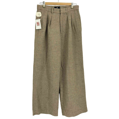 ハレ HARE ラメツイードワイドトラウザー タック入り パンツ メンズ M