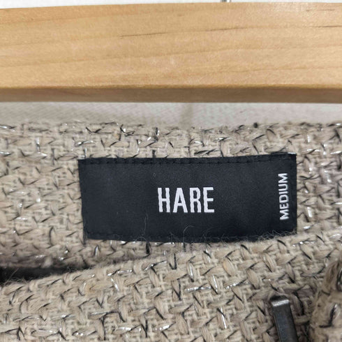ハレ HARE ラメツイードワイドトラウザー タック入り パンツ メンズ M