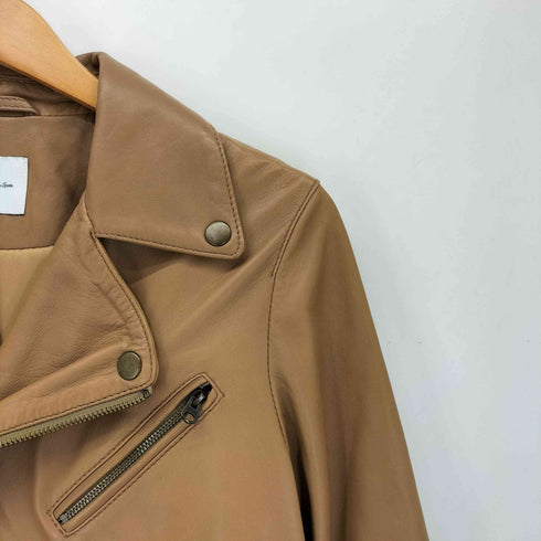スピックアンドスパン Spick and Span SHEEP SKIN シープスキン ダブルライダースジャケット レディース 36