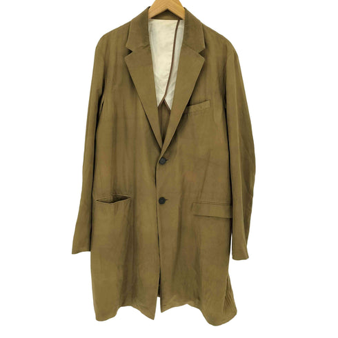 バーニーズニューヨーク BARNEYS NEWYORK シルク100% チェスターコート メンズ 50