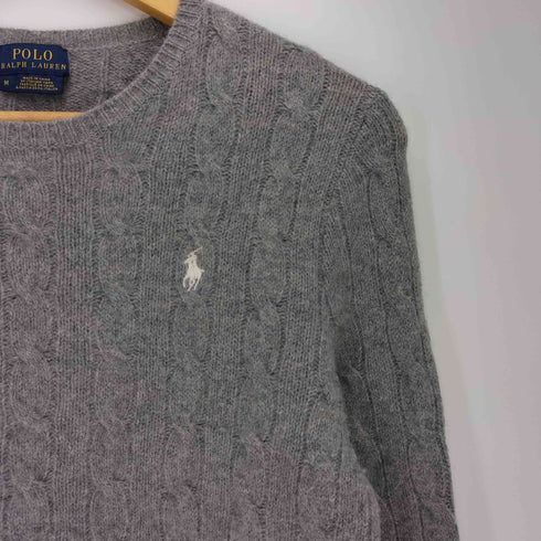 ポロラルフローレン POLO RALPH LAUREN ウールカシミヤ ポニー刺繍 ケーブルニット レディース import:M