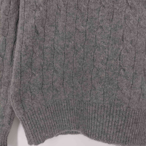 ポロラルフローレン POLO RALPH LAUREN ウールカシミヤ ポニー刺繍 ケーブルニット レディース import:M