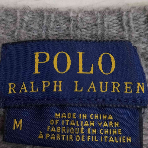 ポロラルフローレン POLO RALPH LAUREN ウールカシミヤ ポニー刺繍 ケーブルニット レディース import:M