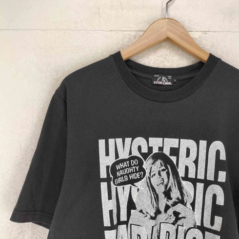 ヒステリックグラマー HYSTERIC GLAMOUR PARADIS プリント 和紙混 半袖 Tシャツ メンズ L