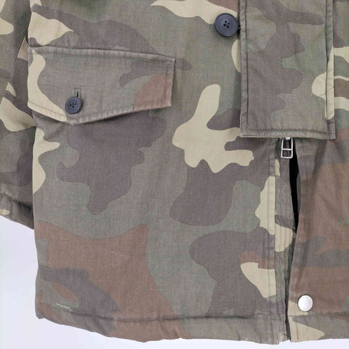 ダニエルクレミュ DANIEL CREMIEUX ラクーンファー ダブルジップ 迷彩 ダウンコート メンズ import:S