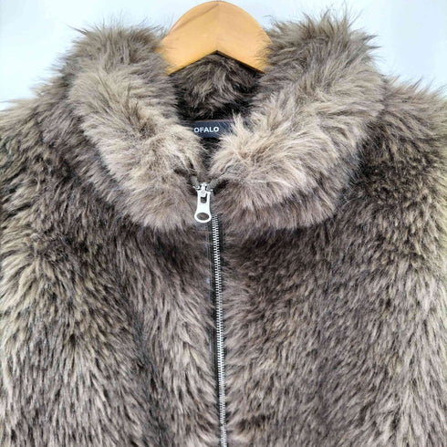 OFALO オファロ クロップド イミテーションファー ジャケット レディース import:L