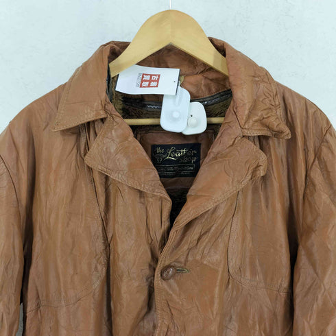 シアーズ Sears The Leather Shop 70s USA製 フリースライナー付き くるみボタン レザー カーコート メンズ 42 REG