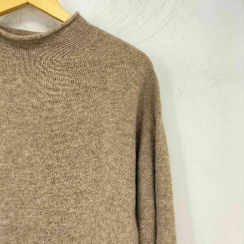 バーニーズニューヨーク BARNEYS NEWYORK ウール ハイネック スリット 長袖 ニットワンピース レディース